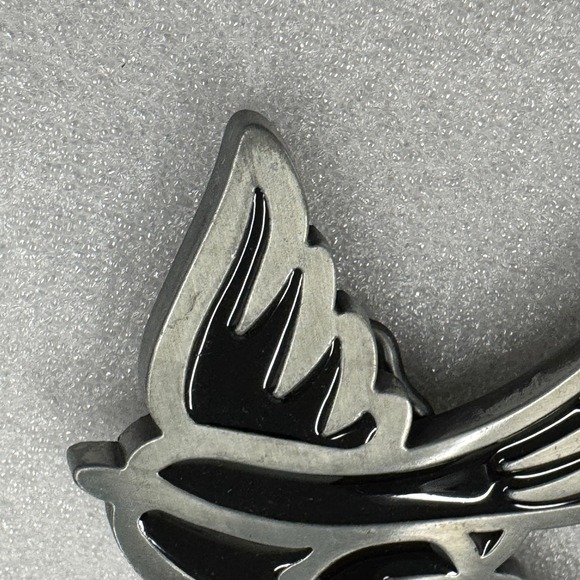 Black Bird Belt Buckle Swallow Flying Wings Metal Western Cowboy Biker - Picture 3 of 12